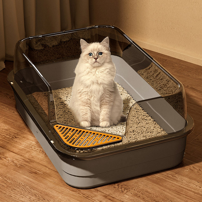 딩동펫 고양이 샌드플라워 대용량 화장실, 그레이, 1개