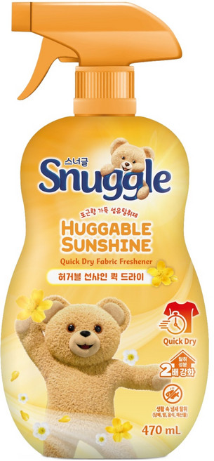 스너글 허거블 선샤인 퀵 드라이 섬유탈취제 본품, 470ml, 1개