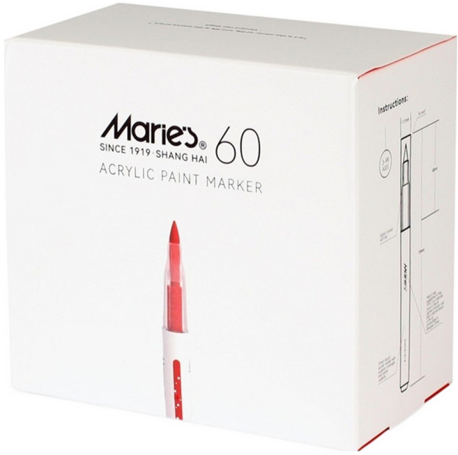 시나아트 아크릴 브러쉬마카 H-KD008-60, 1개, 60색