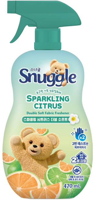 스너글 스파클링 시트러스 더블 소프트 섬유탈취제 본품, 470ml, 1개