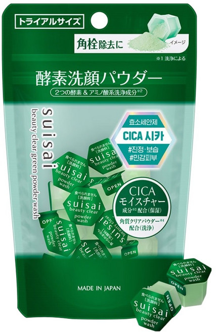 수이사이 뷰티 클리어 워시 파우더 그린, 21g, 15개