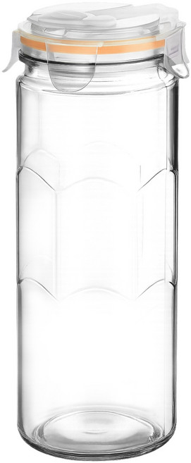 발룬피니 다용도 원형 캐니스터 유리 저장병, 1.5L, 1개