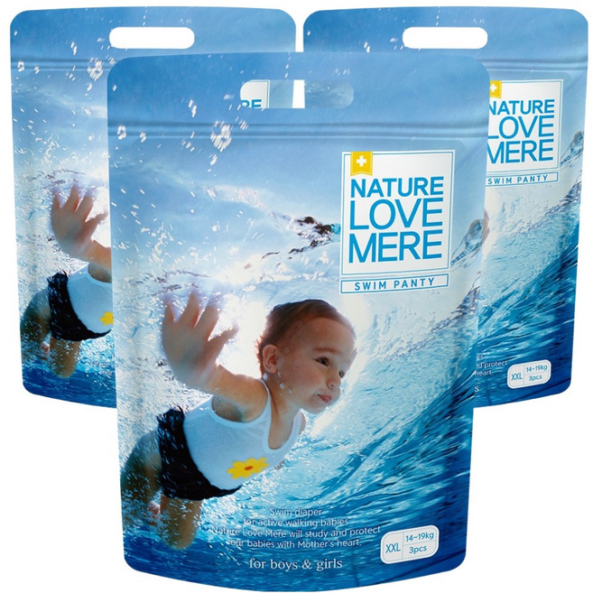 네이쳐러브메레 팬티형 수영장 기저귀 아동용, 점보형(2XL), 9매