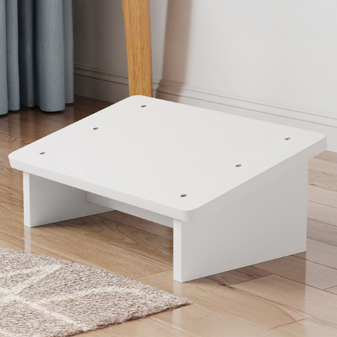 바이비드 사무용 가정용 원목 발받침대, 화이트