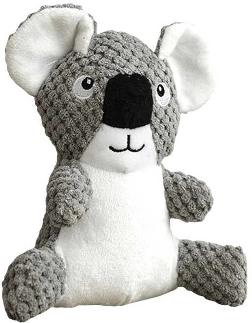 毛皇上 高質感耐咬玩偶, 1入, 無尾熊 灰色 + 白色