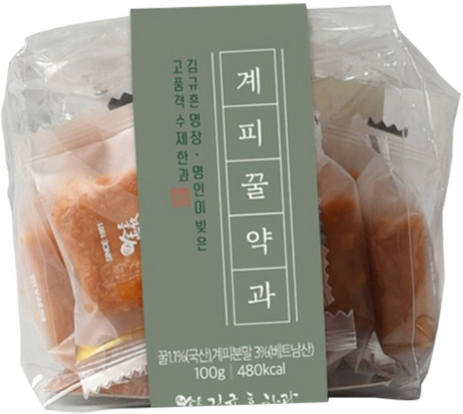 김규흔한과 계피 꿀약과 띠지형, 100g, 1개
