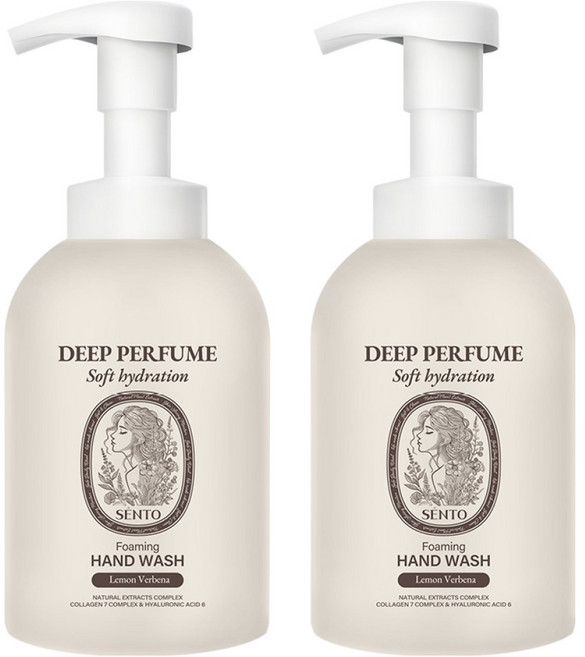 센토 딥퍼퓸 포밍 핸드워시 레몬버베너향, 510ml, 2개