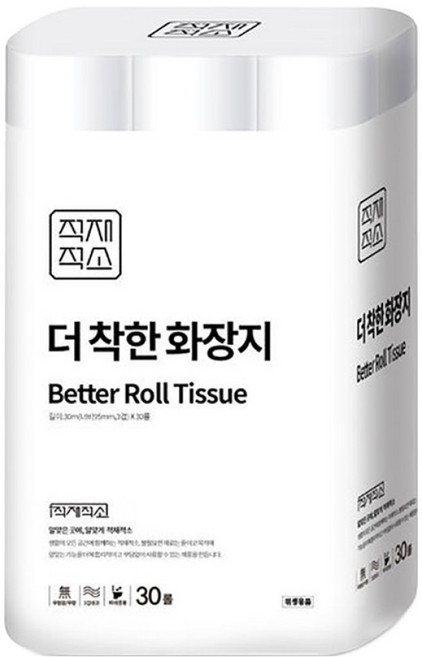 적재적소 더착한 3겹 화장지, 30m, 30롤, 1개