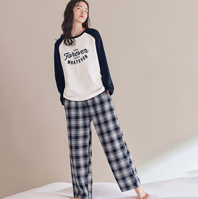 비올라 여성용 긴팔 홈웨어 상하의 세트 Vio0031