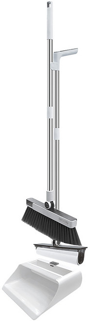 EASY CLEANER 家簡塵除 掃可黏掃把畚斗組, 1組, 白色 + 灰色