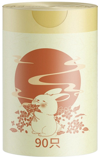APEX 免撕手提垃圾袋90個 桂花香氛 530g, 5L, 1捲