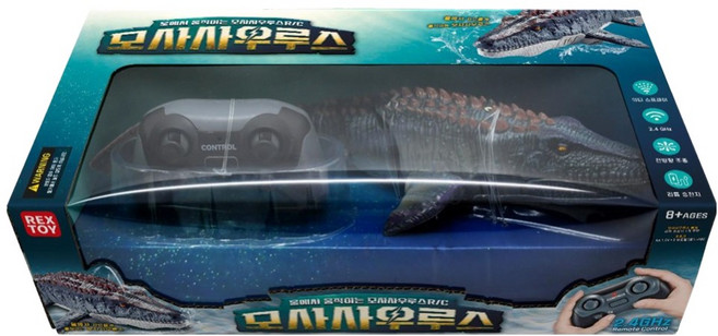 씽크토이 워터 모사사우루스 RC 370 x 190 x 105 mm, 혼합색상, 1개
