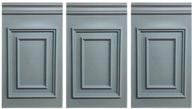 위즈덤 퍼니월 셀프 인테리어 웨인 스코팅 벽타일 A타입, 그레이, 3개