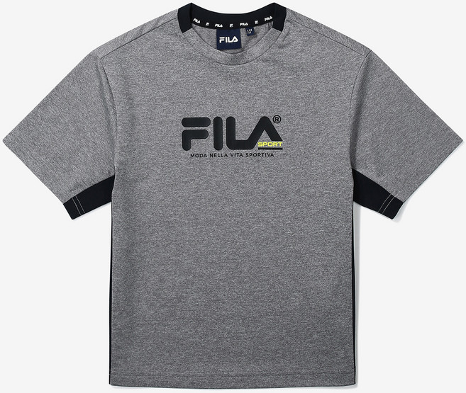 휠라키즈 아동용 퍼포먼스 배색 티셔츠 FK2RSG2501M