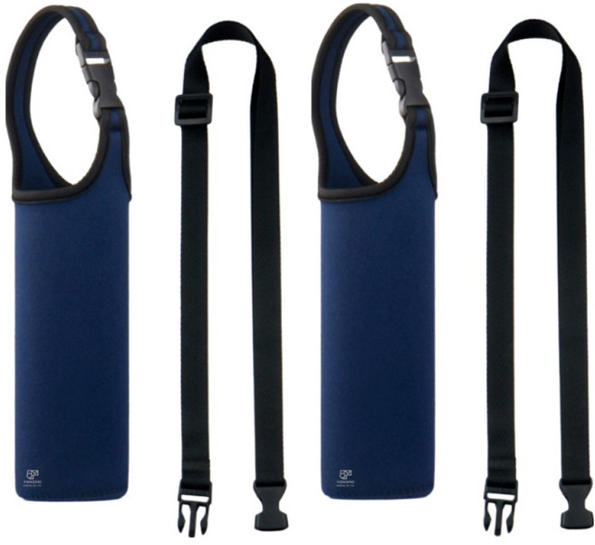 요모픽 핸디형 보틀 말랑 크로스 물병 파우치, 네이비, 2개