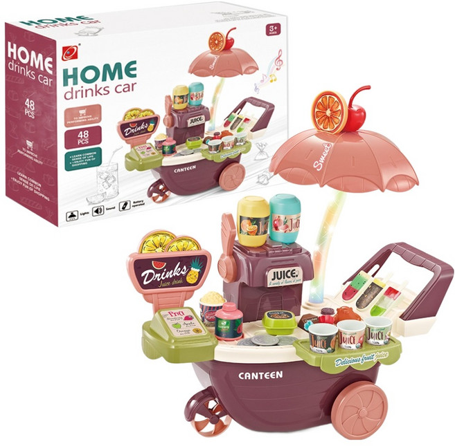 지아청 하늘썬별 음료수 아이스크림 스낵카 푸드트럭 놀이 jiach66896, 1개, 혼합색상