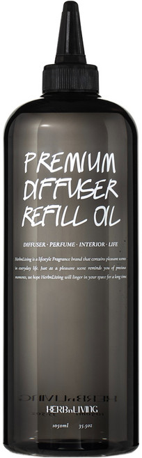 허브앤리빙 프리미엄 대용량 디퓨저 리필액, 밤쉘, 1.05L, 1개