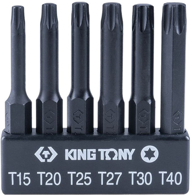 KING TONY 金統立 專業級工具 星型電動起子頭6件組 KT1004C6TQ 1/4吋 110mm, 1組