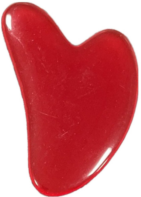 비엠디자인 편안한 괄사 마사지기, 버건디 레드하트, 1개