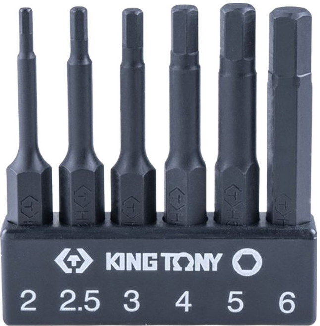 KING TONY 金統立 專業級工具 六角電動起子頭6件組 KT1004D6HQ 1/4吋 150mm, 1組