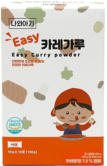 나와아기 카레가루 10p, 100g, 1개 - 쿠팡