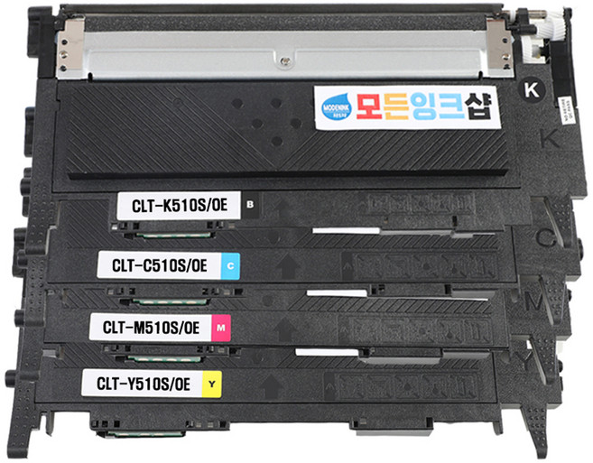 모든잉크샵 삼성 CLT-P510C/OE SL-C510 SL-C513W SL-C563W SL-C563FW 호환토너 4종 세트, 검정, 파랑, 노랑, 빨강, 1세트