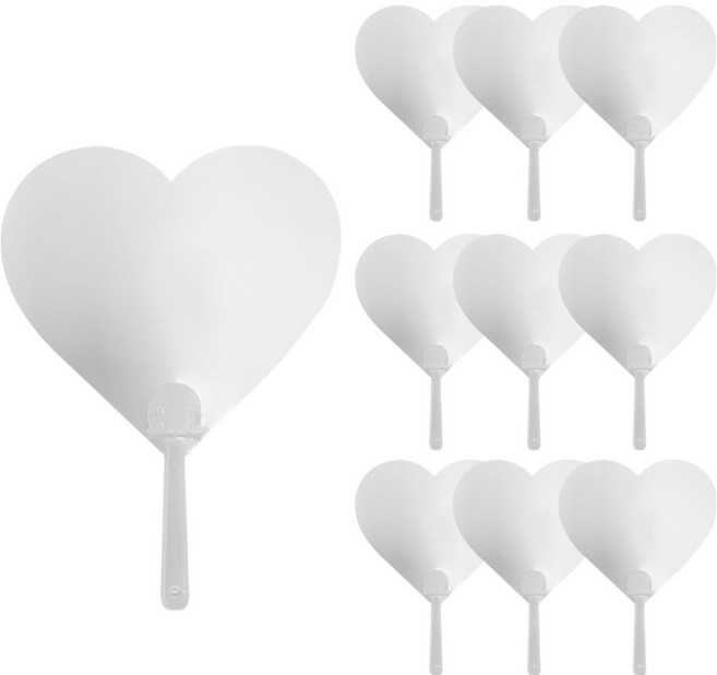 디클레어 DIY 부채 만들기, E 하트, 10개