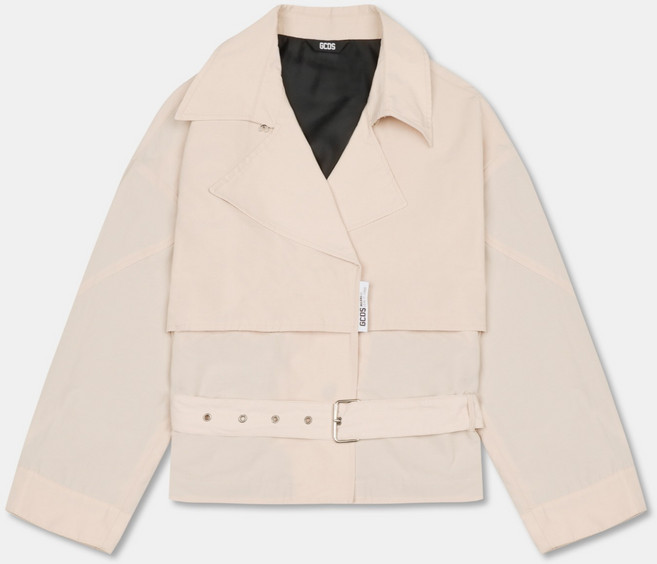 GCDS 나일론 벨트 숏 트렌치 DKOEA21140