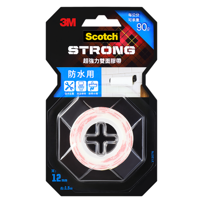 3M Scotch 超強力雙面膠帶 防水用 90g, 1捲