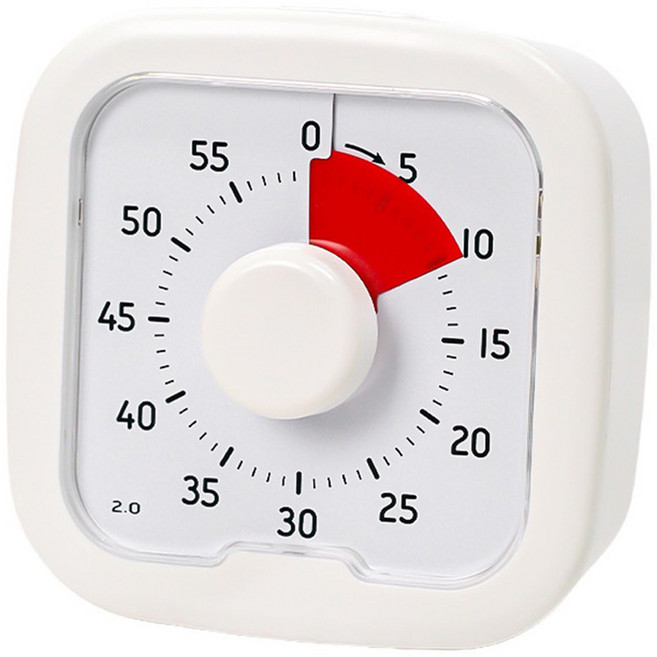 라온텐 무소음 뽀모도로 타이머, 1개, 화이트