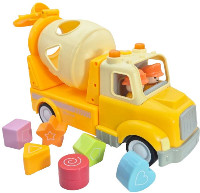토이앤토이 유아용 모아이 믹서트럭, 옐로우, 1개