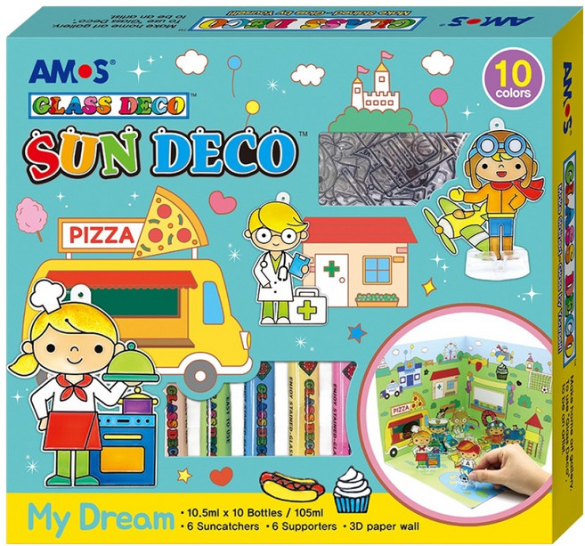 AMOS 阿摩司 玻璃彩繪貼紙, MYDREAM, 1個