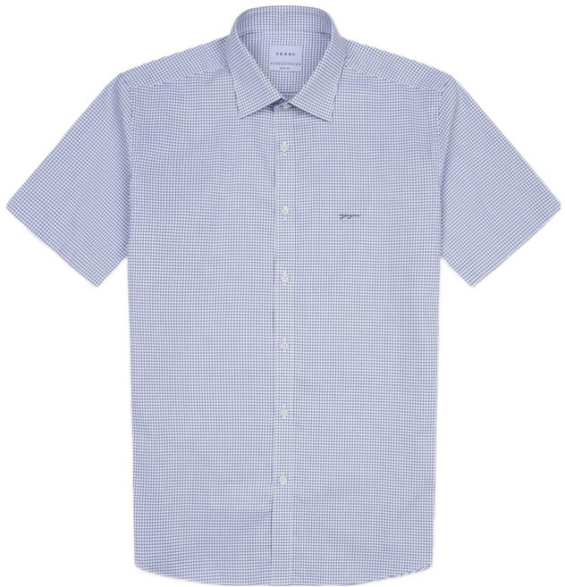 예작 남성용 구김적은 체크 슬림핏 셔츠 YEEMBS262NY