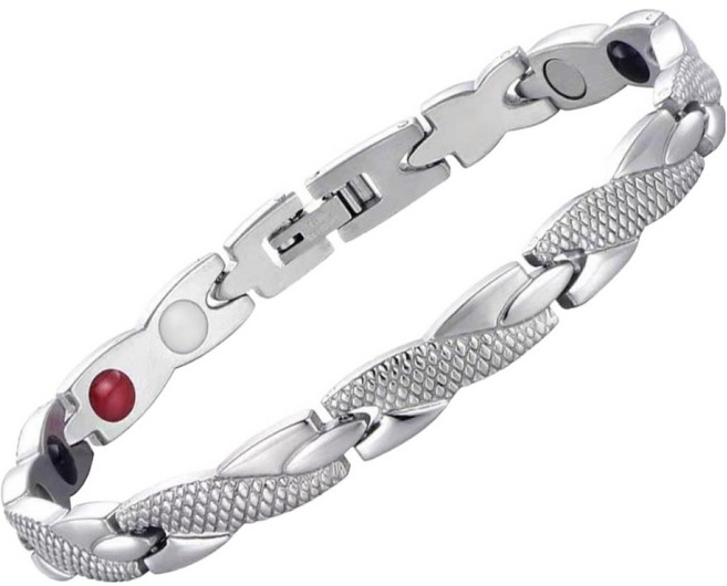 KODACHIEF 티타늄 용문 팔찌 실버 20.5 x 0.7 cm, 1개