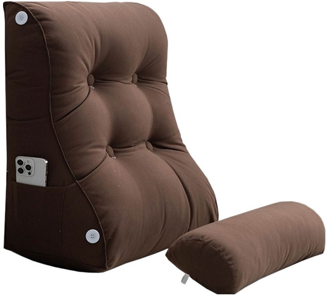 봄날애 헤드보드 요추 지지대 등받이 쿠션 소파, 커피