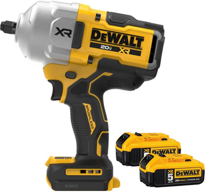 DEWALT 得偉 無碳刷1/2衝擊扳手 雙電 5.0Ah DCF961P2T 20V, 1台