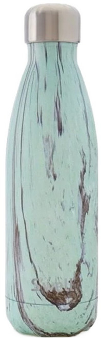 S'well 美國運動時尚不鏽鋼保冷/保溫瓶 Beach Cottage 17oz, 1個, 500ml, 綠木紋色