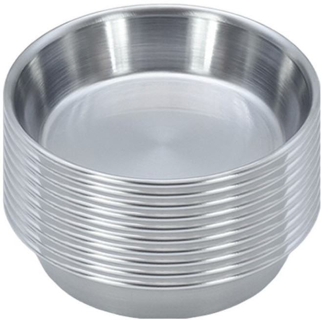 리빙포인트 스텐 소스볼 2호(8cm), 실버, 10개