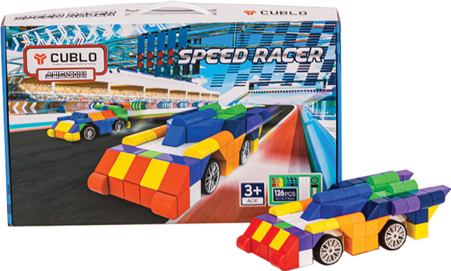 큐블로 매직큐브 자석블럭 자동차 장난감 스피드레이서 126p, 혼합색상, 1개