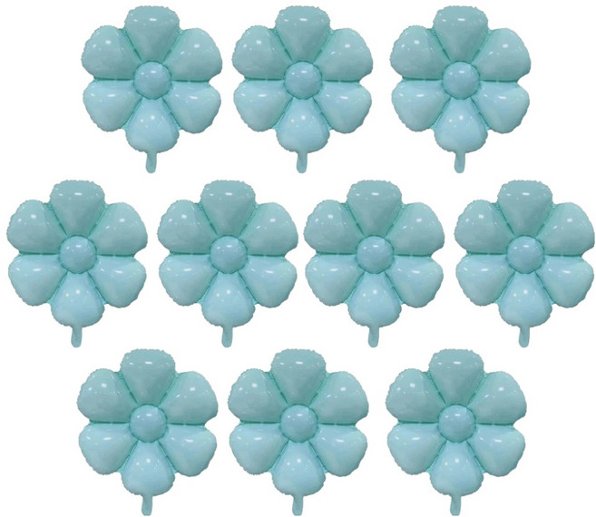 코히모 마카롱 데이지 꽃 파티 풍선 5W0432, 10개, 블루