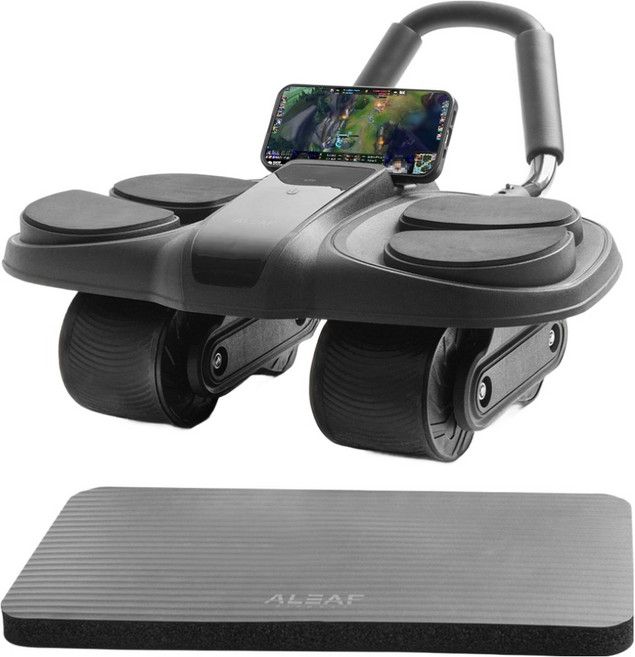 아리프 플랭크 4륜 AB슬라이드 + 무릎패드 20mm 세트, AFAB4-001, 블랙