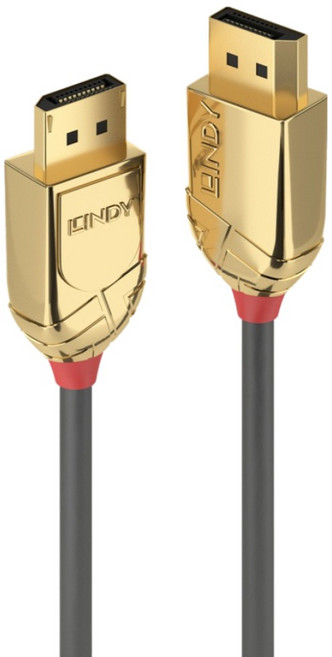 LINDY 林帝 原廠公司貨 GOLD系列 DisplayPort 1.4版公 to 公傳輸線, 金色, 1條
