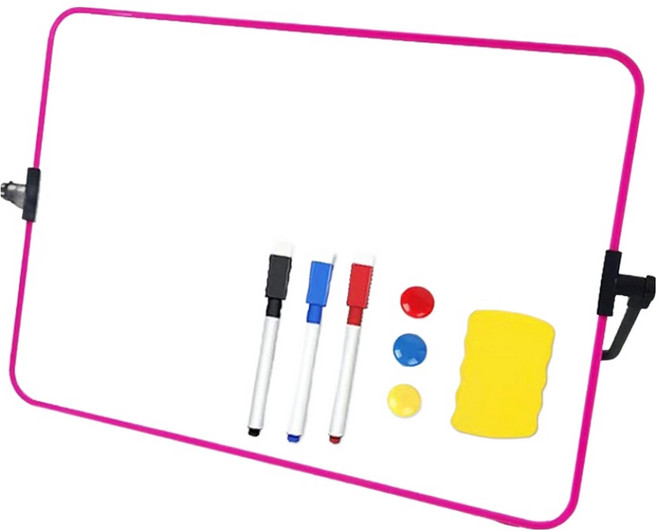 스모글 A4크기 양면 화이트보드 핑크, 플라스틱