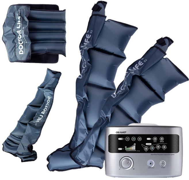 닥터라이프 공기압 의료기기 종아리 다리 팔 허리 혈액순환 마사지기 안마기 풀 세트, V7MAX, 혼합색상