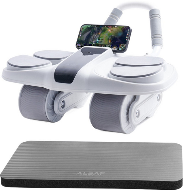 아리프 플랭크 4륜 AB슬라이드 + 무릎패드 20mm 세트, AFAB4-001, 라이트 그레이