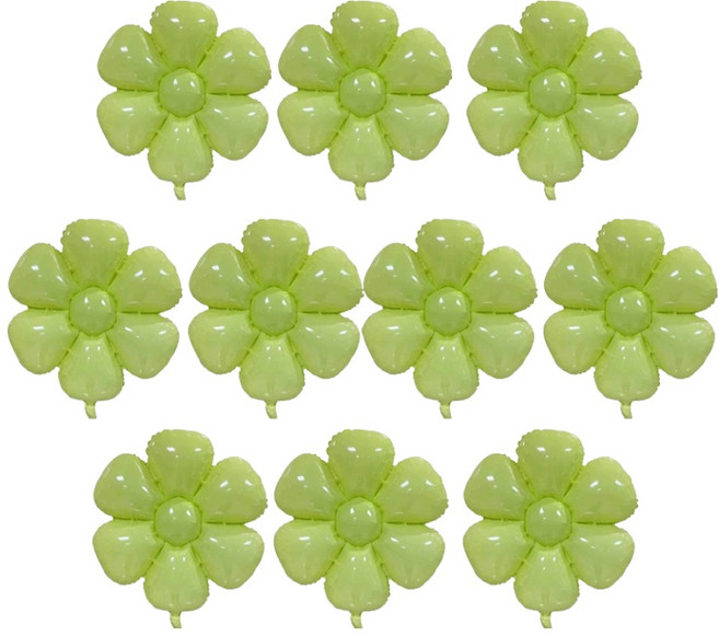코히모 마카롱 데이지 꽃 파티 풍선 5W0432, 10개, 그린