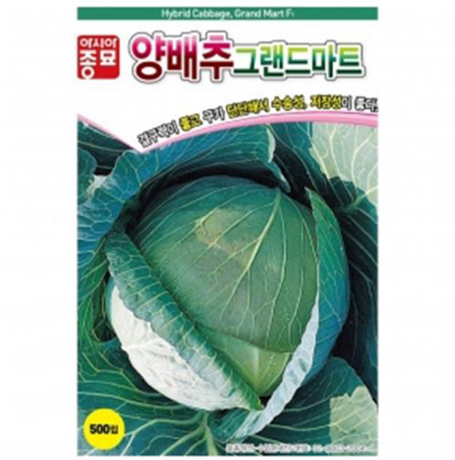 아시아종묘 양배추 그랜드마트 씨앗 500립, 1개