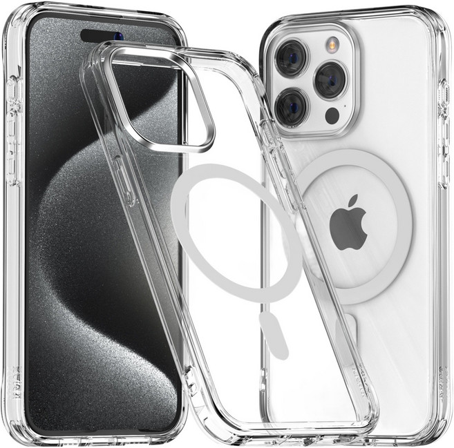 케이맥스 맥세이프 메탈 클리어핏 투명 휴대폰 케이스