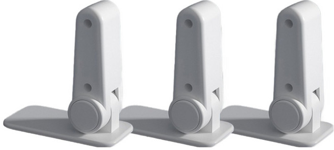 디디엑스 문손잡이 안전 잠금장치, 화이트, 3개