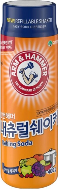암앤해머 내츄럴쉐이커 베이킹소다, 400g, 1개